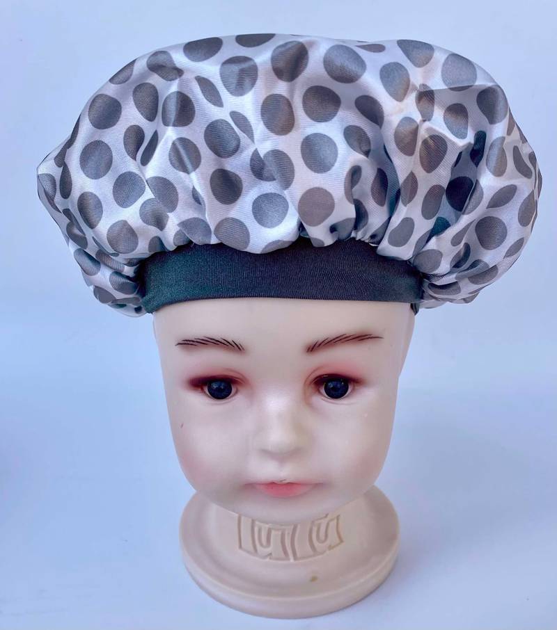 Satin Hair Bonnet Gray Elephant
