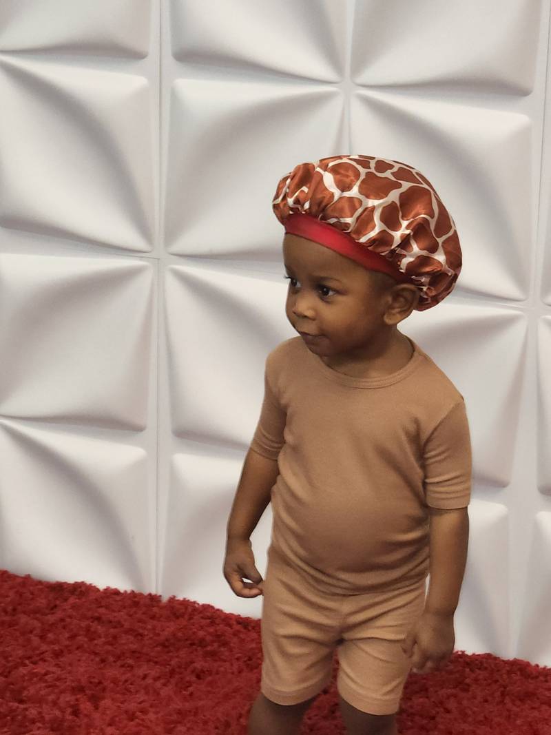 baby satin hair bonnet | Kraddle Kare